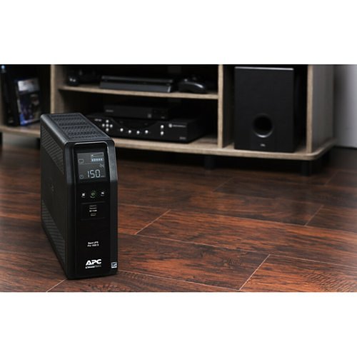 APC BN1500M2 UPS PRO BN 1500VA, 10 Outlets, 2 USB Charging Ports, AVR, LCD interface