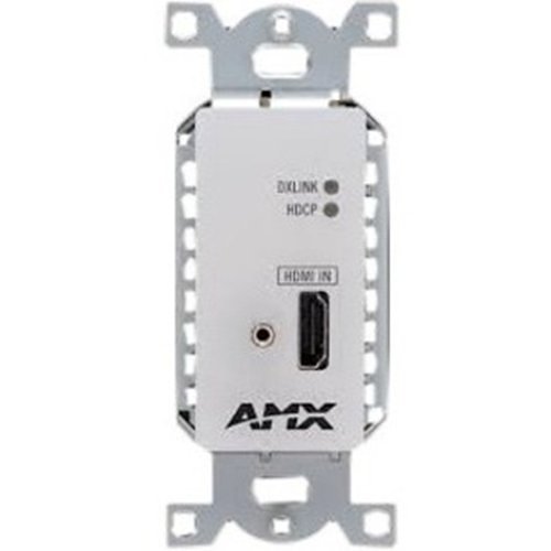 AMX DX-TX-DWP-4K-WH DXLinkTM 4K HDMI Decor Style Wallplate Transmitter, White