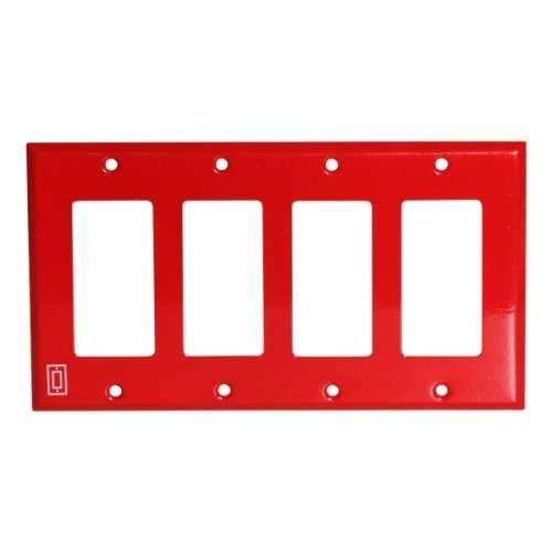 Infinity 4 Gang Plate Red