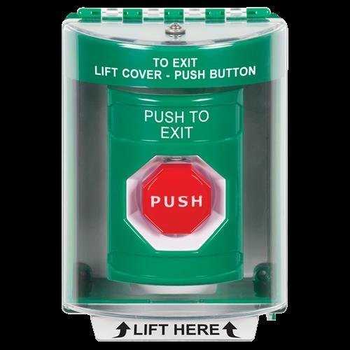 Green Ss Sti-13210cvr Momentary Illum. Push To