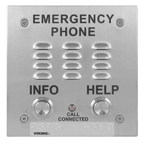 Voip Two Button Stainless Steel Handsfree Emergenc
