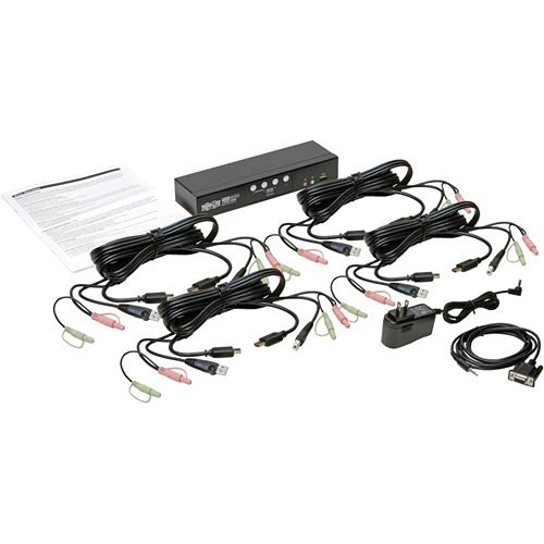 Tripp Lite 2-Port USB/HD Cable KVM Switch with Audio/Video, Cables