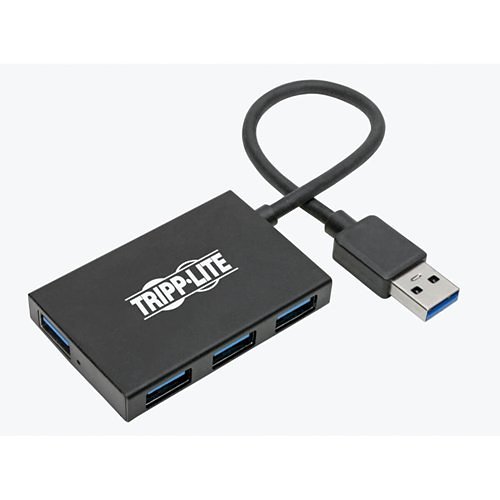 Tripp Lite U360-004-4A-AL Slim Portable 4-Port USB A Hub, USB 3.2 Gen 1, Aluminum Case