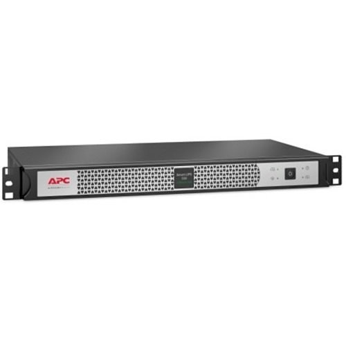 APC SCL500RM1UNC Line Interactive Smart-UPS with Network Card, 500VA/400W, 4 5-15R NEMA Outlets, 1U RMS