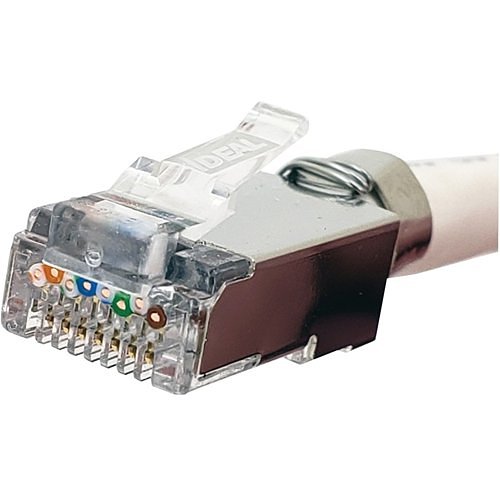 IDEAL 85-368 CAT6A, CAT6, CAT5e Shielded Feed-Thru RJ-45 for 0.048" Max. Conductors, 25-Card