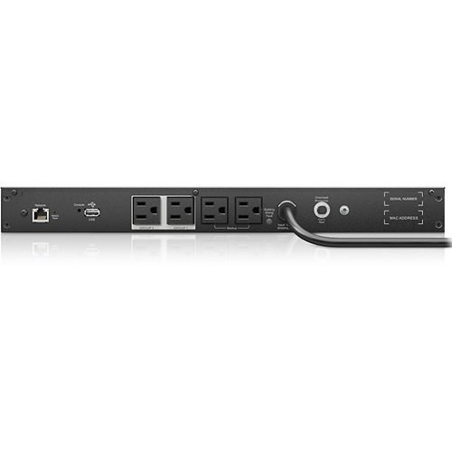 APC SCL500RM1UNC Line Interactive Smart-UPS with Network Card, 500VA/400W, 4 5-15R NEMA Outlets, 1U RMS