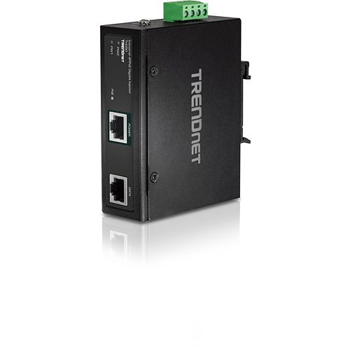 TRENDnet Hardened Industrial 90W Gigabit 4Ppoe Injector,4-Pair Power Over Ethernet, Poe(15.4W), Poe+(30W), 4Ppoe(90W)Power, IP30, DIN-Rail/Wall Mount Included, 4-Pair Poe Up to 100M (328 ft.),TI-IG90