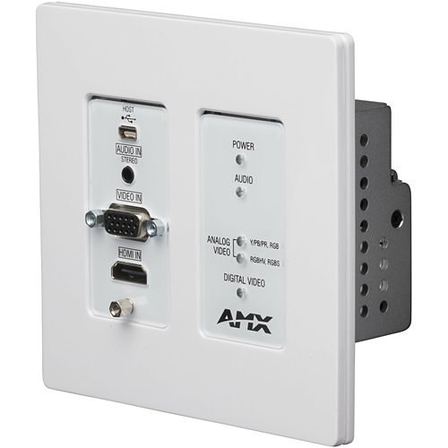 AMX NMX-ENC-N2315-WP N2300 Series 4K UHD Video Over IP Decor Style Wallplate Encoder with KVM, PoE, White