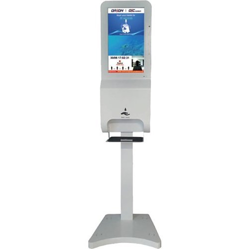 Orion Images 21HSDKR 21.5 in. Temperature Sensing Kiosk With Hand Sanitizer