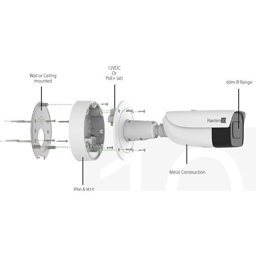 Paxton 010-924-US Pro Series Paxton10 8MP Varifocal Bullet Camera, 2.1-12mm Lens