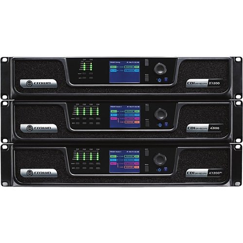 Crown CDi 2|1200 DriveCore 2-Channel 1200W at 4/8 Ohm Analog Power Amplifier, 70/100V