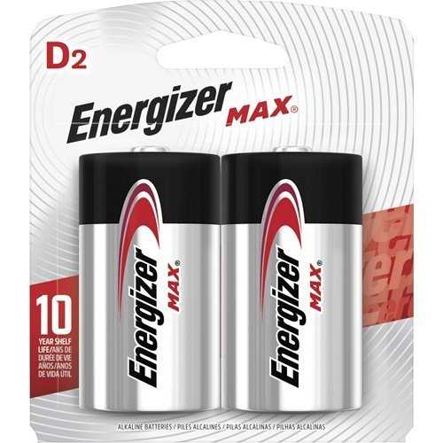 Energizer Max Alkaline D Batteries 2 Pack
