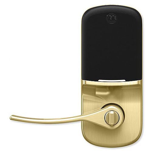 Yale YRL226-ZW2-605 Assure Z-Wave Plus Electronic Touchscreen Keypad Lever Lock, Polished Brass