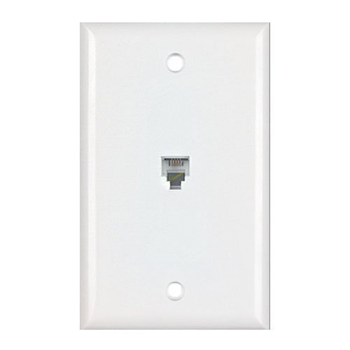 DataComm 20-1522 Color-Rite Phone Plate, Mid-Size, White