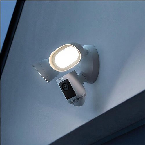 Ring Floodlight Cam Wired Pro, Outdoor Security Camera, White (B08FCWRXQR)