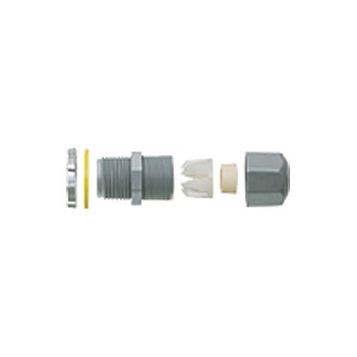 Arlington LPCG50 Low-Profile Strain Relief Non-Metallic Cord Connector, Gray