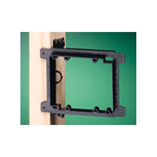 Arlington LVN2 Nail On Low Voltage Mounting Brackets for New Construction, 2-Gang, Black