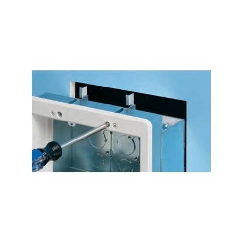 Arlington TVBS505 2-Gang Steel Recessed TV Box, White
