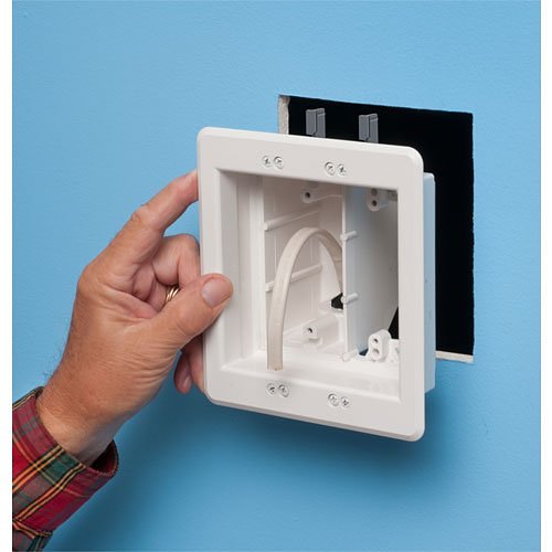 Arlington TVBU505 Two-Gang Recessed TV Box, White