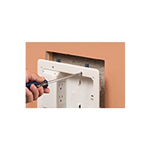 Arlington TVL508 Low Profile TV Box for Shallow Wall Depths, 5 in x 8 in Box, Plastic, White