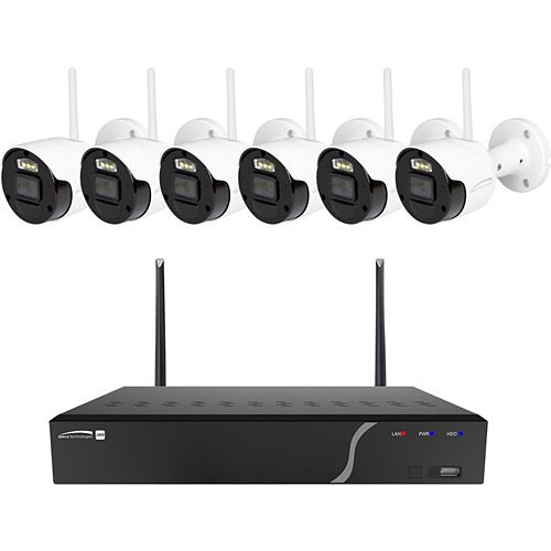 Speco 8 Channel Wireless NVR Kit with Six 2MP Wireless IP Cameras - 2 TB HDD