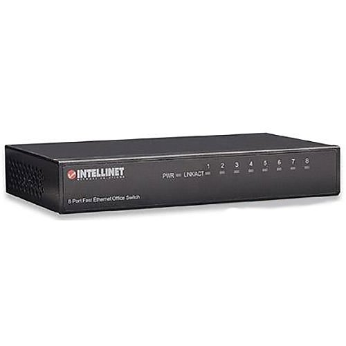Intellinet Network Solutions 8-Port Fast Ethernet Office Switch, Desktop, Metal Housing