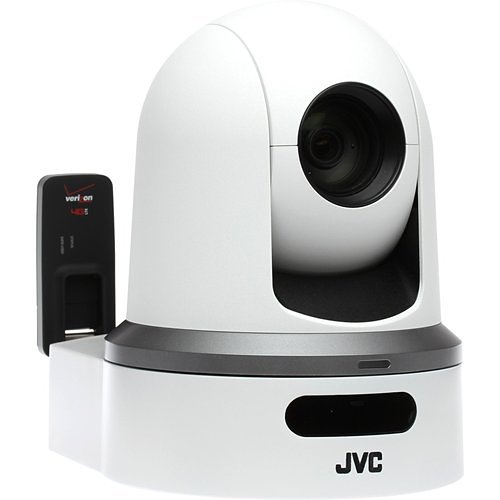 JVC KY-PZ100 Robotic PTZ Network Video Production Camera, White with NDI Converter White