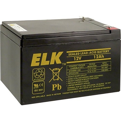 ELK Sealed Lead Acid Battery, 12 V 12Ah