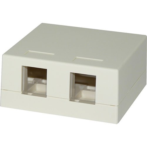Signamax SMKL-2-DI 2-Port Surface Mount Multimedia Box, Dark Ivory
