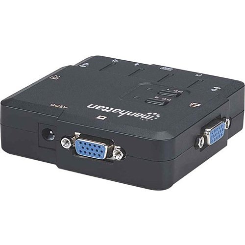 Manhattan 151252 2-Port Compact KVM Switch