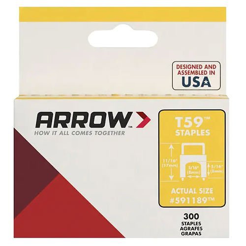5 BOX ARROW T59 Insulted STAPLE RG6 RG59 Cable Wire 1500 Black Staples USA MADE 