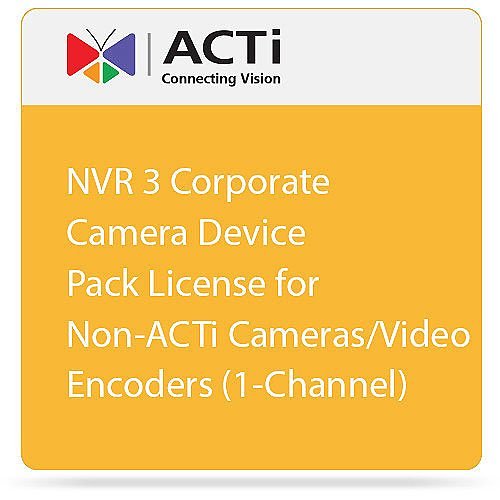 ACTi NVR Corporate Camera Device Pack v. 3.0 for Non-ACTi Cameras/Video Encoders - License - 1 Channel
