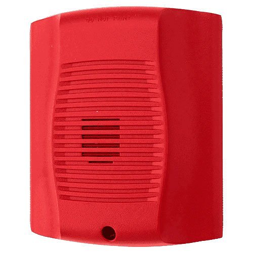 System Sensor HRK-R SpectrAlert Advance Outdoor 12/24V Horn for Ceiling or Wall Installation, Red (mounting plate only, no back box included)