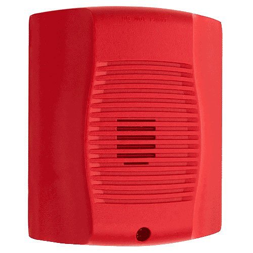 System Sensor HRK-R SpectrAlert Advance Outdoor 12/24V Horn for Ceiling or Wall Installation, Red (mounting plate only, no back box included)