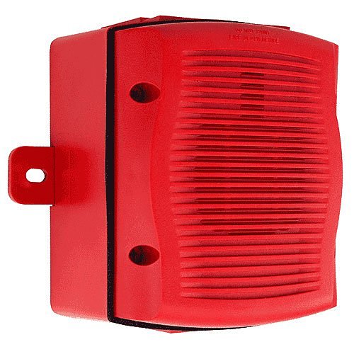 System Sensor SPRK SpectrAlert Advance Outdoor Speakers, Wall Mount, "FIRE" Marking, Red