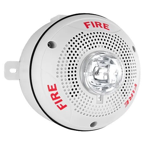 System Sensor SPSCWK SpectrAlert Advance Speaker Strobe, Ceiling Mount, Standard CD, "FIRE" Marking, White