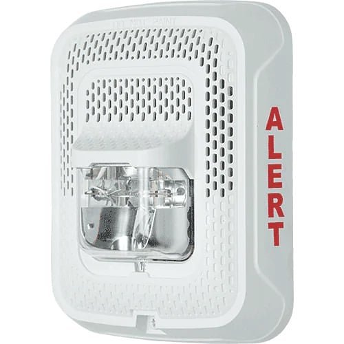 System Sensor SPSWL-CLR-ALERT L-Series Indoor Speaker Strobe, Clear Lens, "ALERT" Marking, White