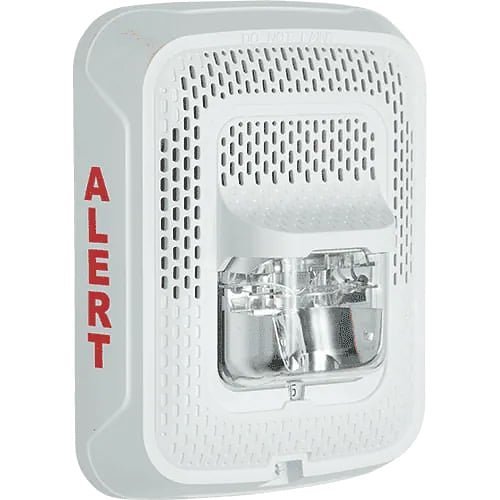 System Sensor SPSWL-CLR-ALERT L-Series Indoor Speaker Strobe, Clear Lens, "ALERT" Marking, White