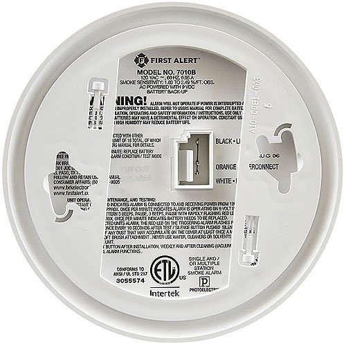 BRK 7010B Hardwired 120VAC/DC Photoelectric Smoke Alarm