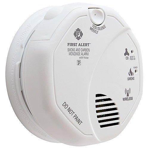 BRK SCO500B Wireless Interconnect Battery Smoke/CO Combo Alarm with Voice