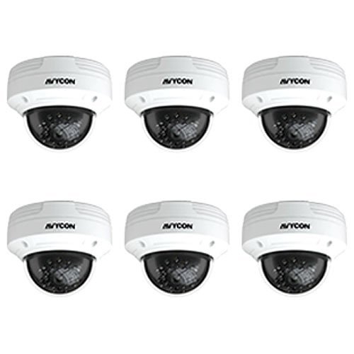 AVYCON AVK-HN41V6-2T Surveillance Kit with Smart Analytics (6) AVC-VHN41FLT/2.8 4MP IP Vandal Dome Cameras (1) AVR-HN808P8-2T 8-Channel PoE 4K NVR with 2TB HDD