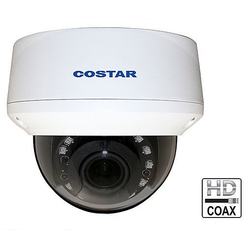Costar CDT2S12VIFW 2MP TVI Outdoor Dome Camera, HD over Coax with Remote Focus