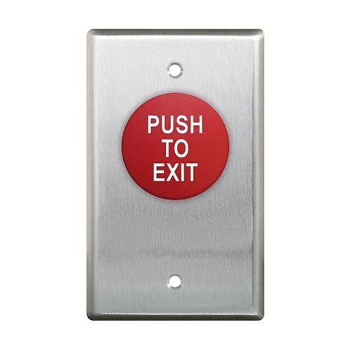 Camden 1 5/8" Mushroom Push Button with Stainless Steel Faceplate