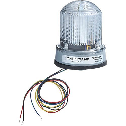 Edwards Signaling 125XBRIRGA24D 125XBRi XTRA-BRITE Chameleon Multi-Status Indicator LED, 12VDC, Red, Green and Amber LEDs, Gray Base