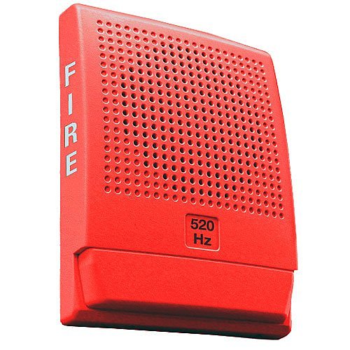 Edwards Signaling Low Frequency 520 Hz Horn, Red, FIRE Markings