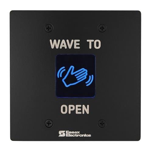 Essex HEW-3B Double Gang Touchless Switch, Wave To Open, Black faceplate