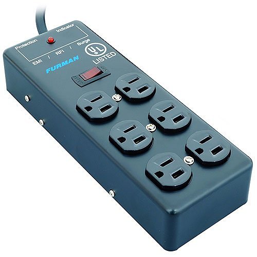 Furman SS-6B 6 Outlet, 2x3 Metal Chassis Surge Suppressor Strip