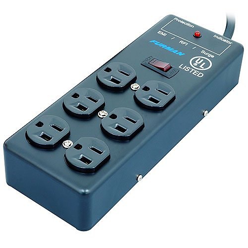 Furman SS-6B 6 Outlet, 2x3 Metal Chassis Surge Suppressor Strip