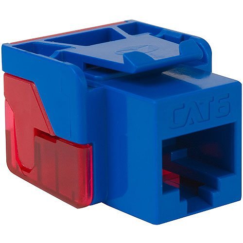 ICC IC107F6RBL CAT6 RJ45 Keystone Jack for HD Style, 400-Pack, Blue