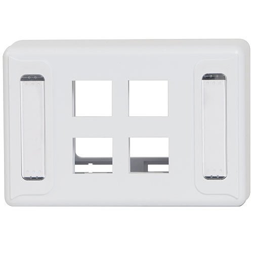 ICC Furniture Universal Faceplate with 4 Ports for EZ/HD Style
